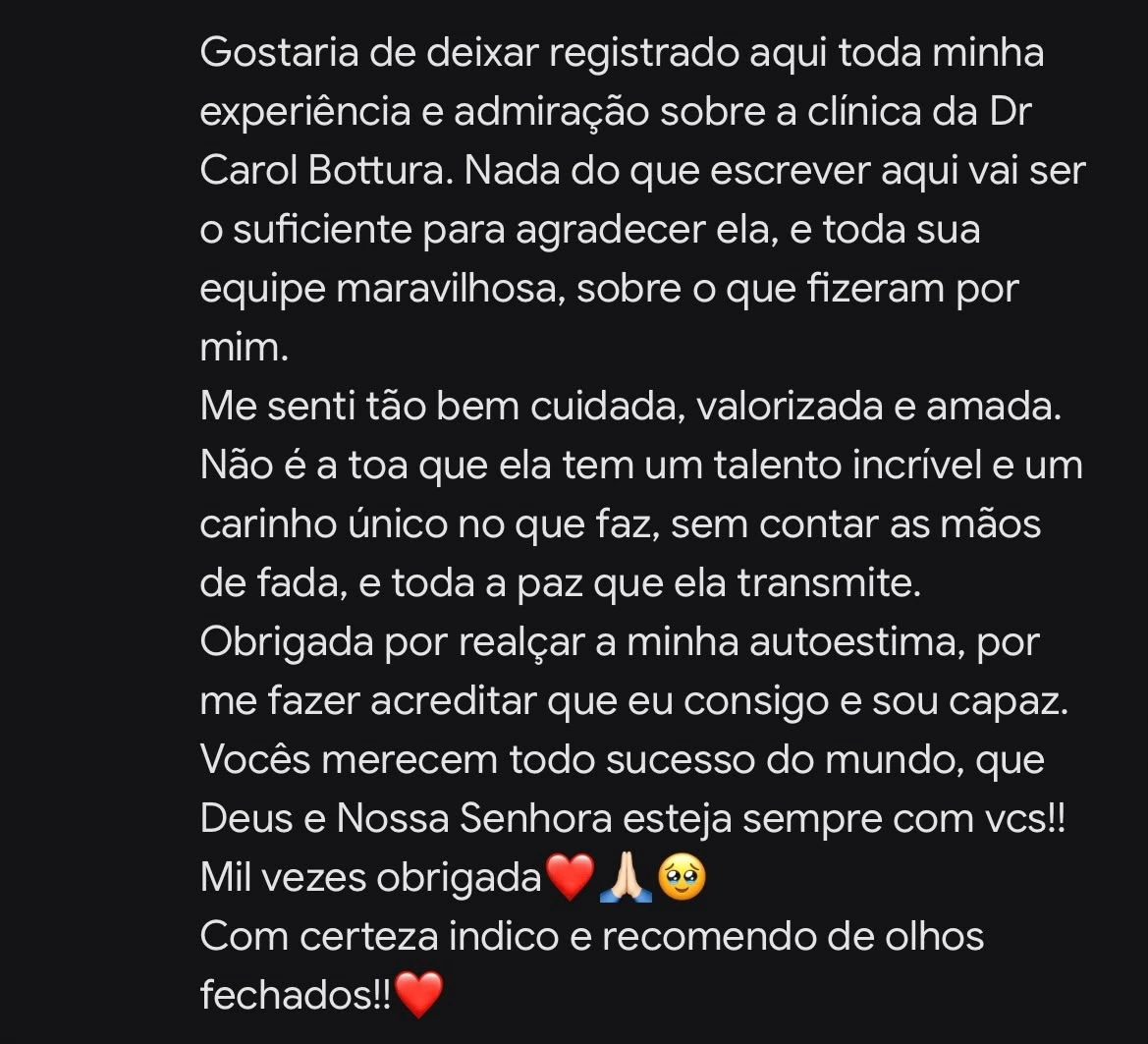 Depoimento de paciente — autoestima renovada