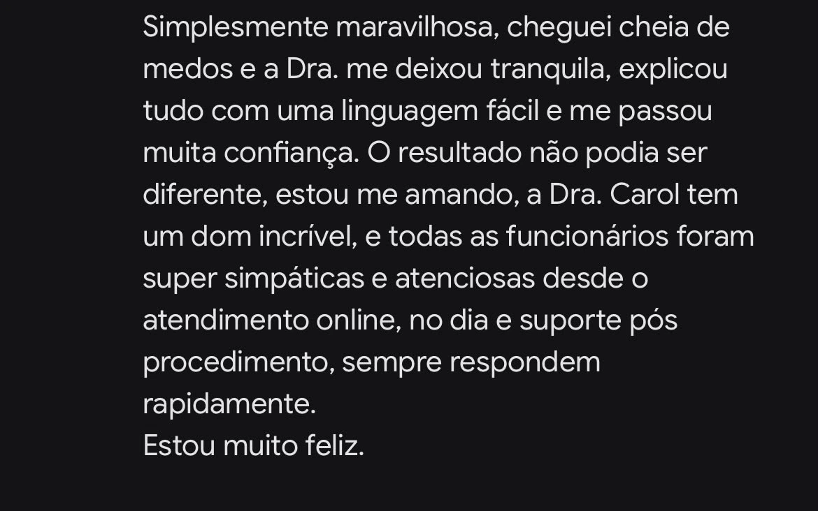 Depoimento de paciente — confiança e cuidado