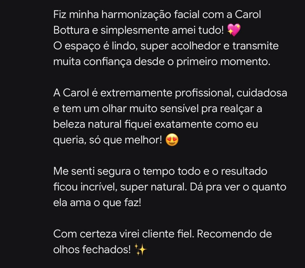 Depoimento de paciente — beleza natural